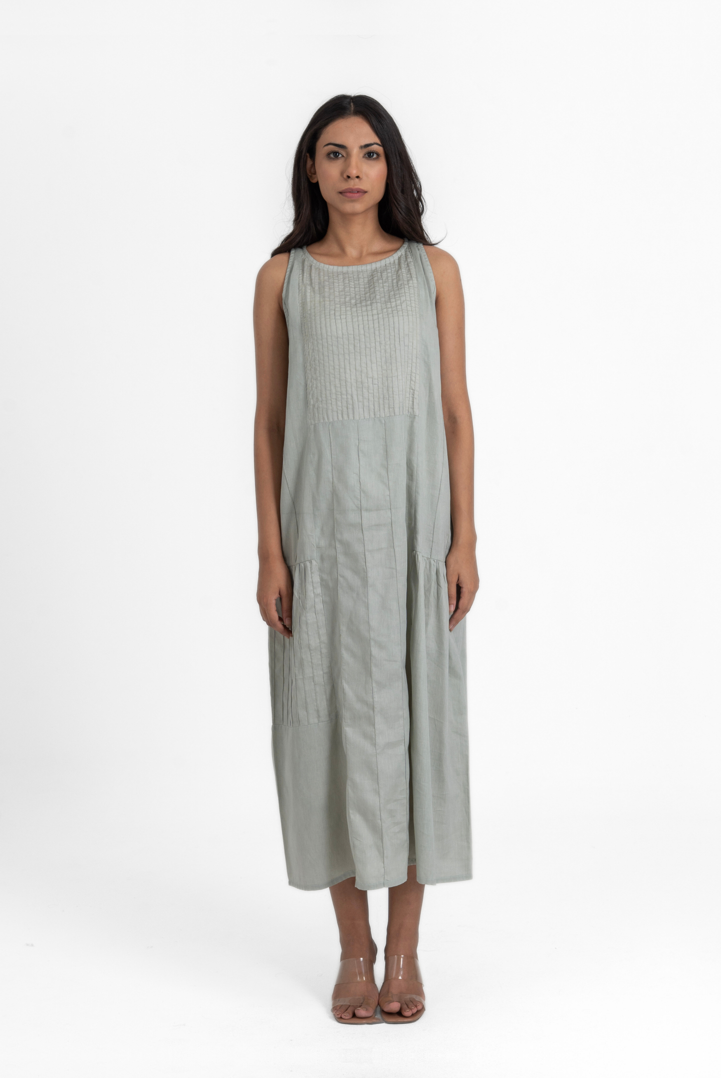 Pin tuck Gathered Dress