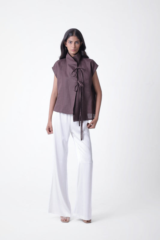 High Neck Tie-up