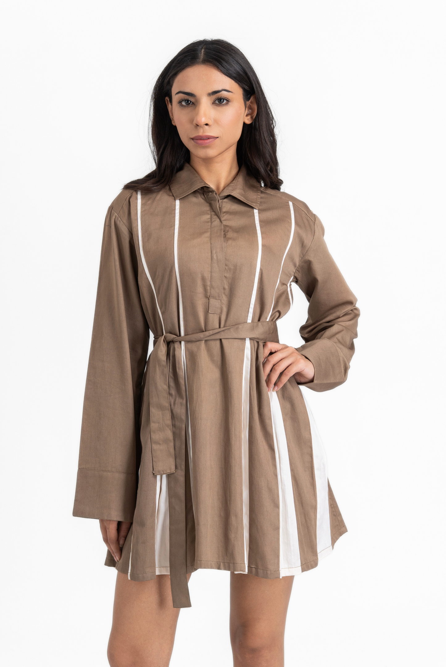 Open Pleat Dress