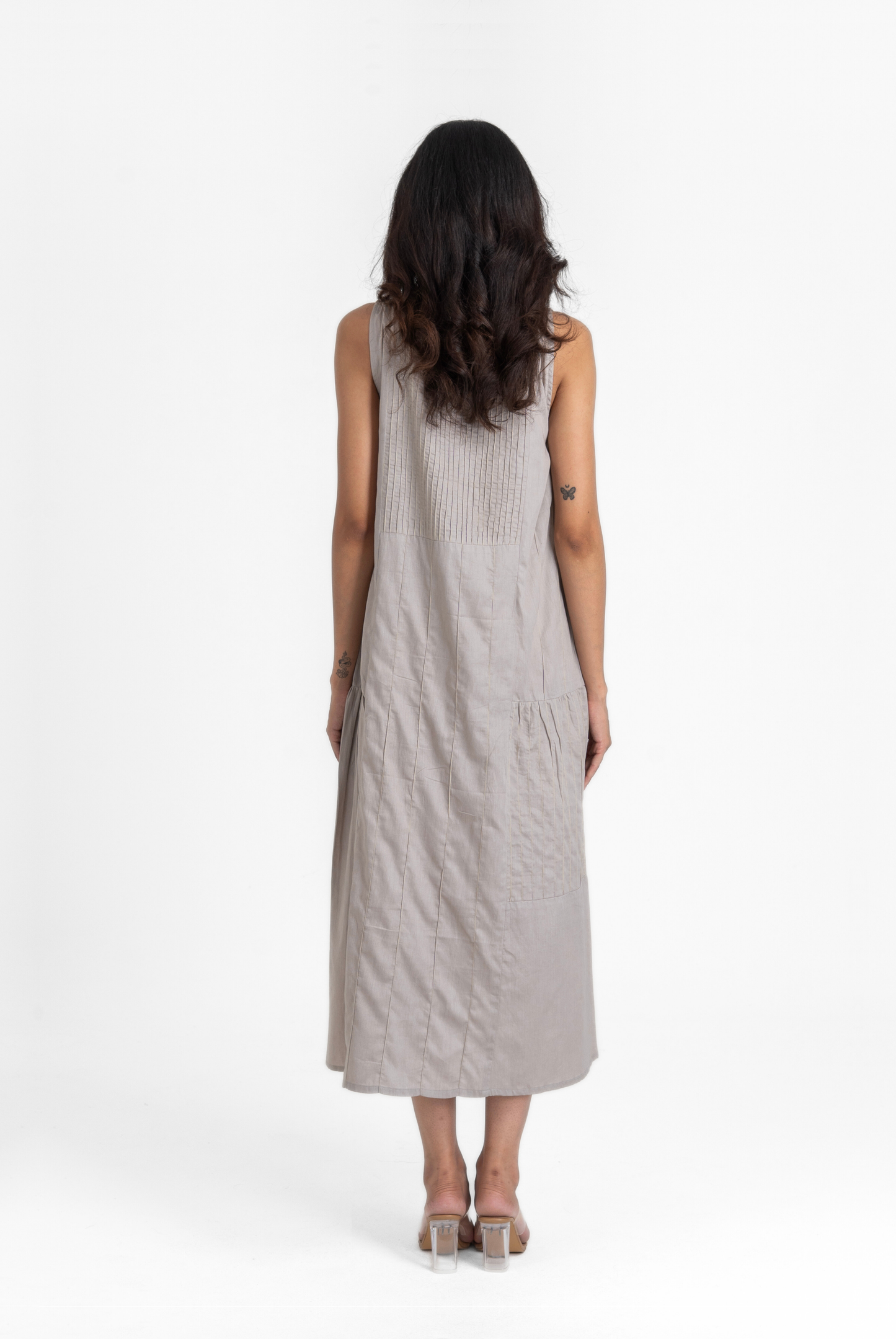 Pin tuck Gathered Dress