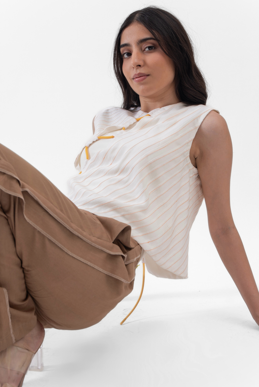 Corded Vest in Tencel