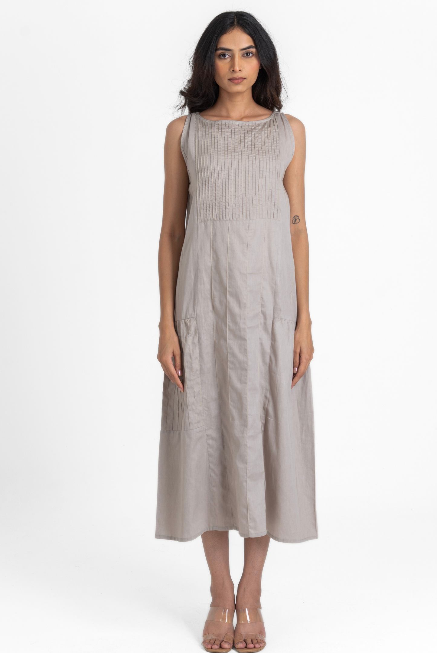Pin tuck Gathered Dress