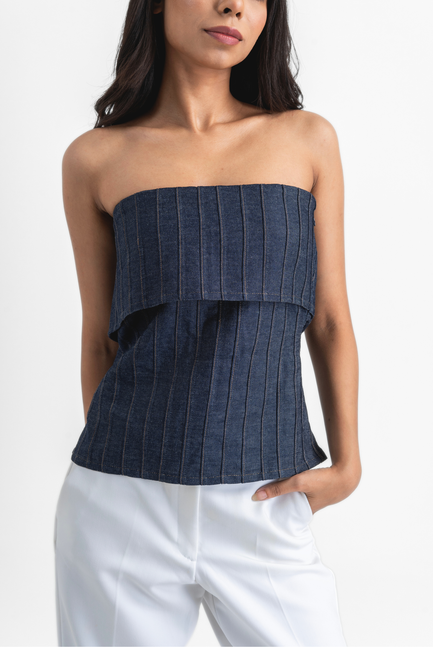 Denim Off-shoulder