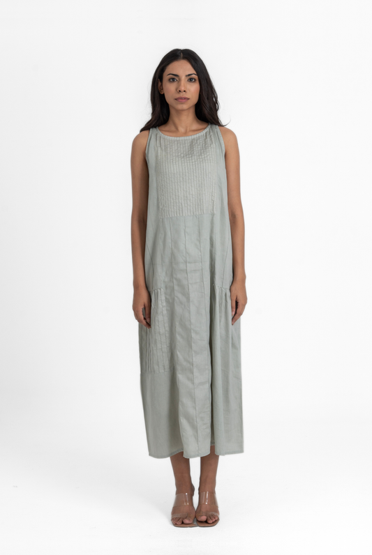 Pin tuck Gathered Dress