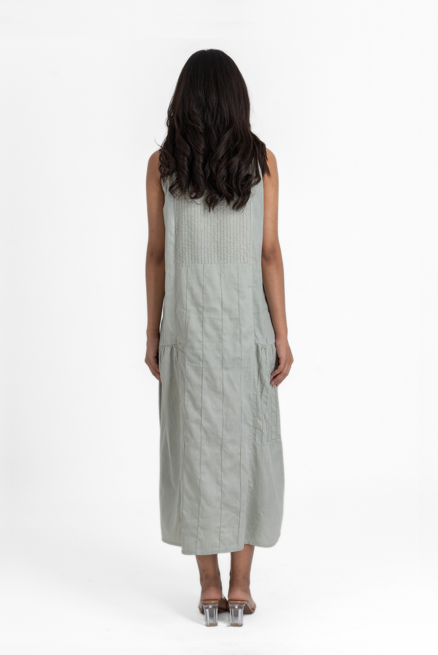 Pin tuck Gathered Dress