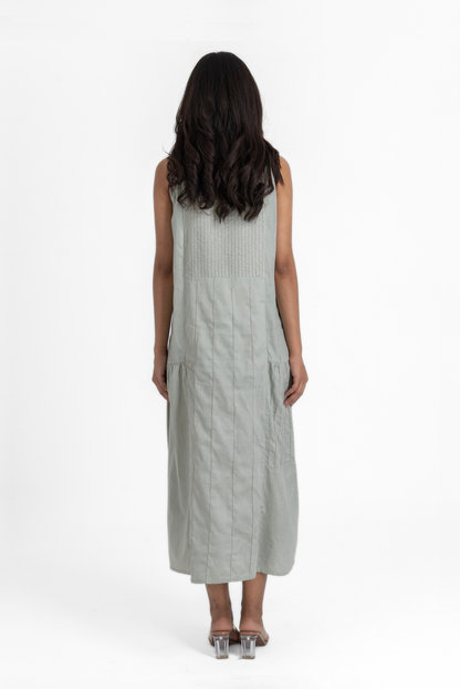 Pin tuck Gathered Dress