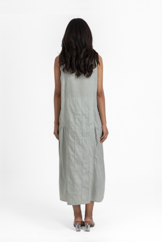 Pin tuck Gathered Dress