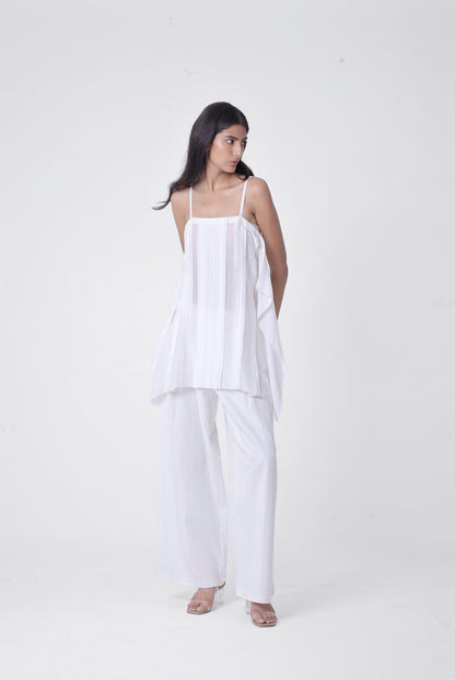 Pleated Cascade Top