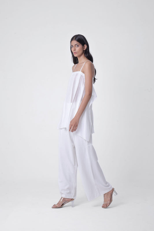 Pleated Cascade Top