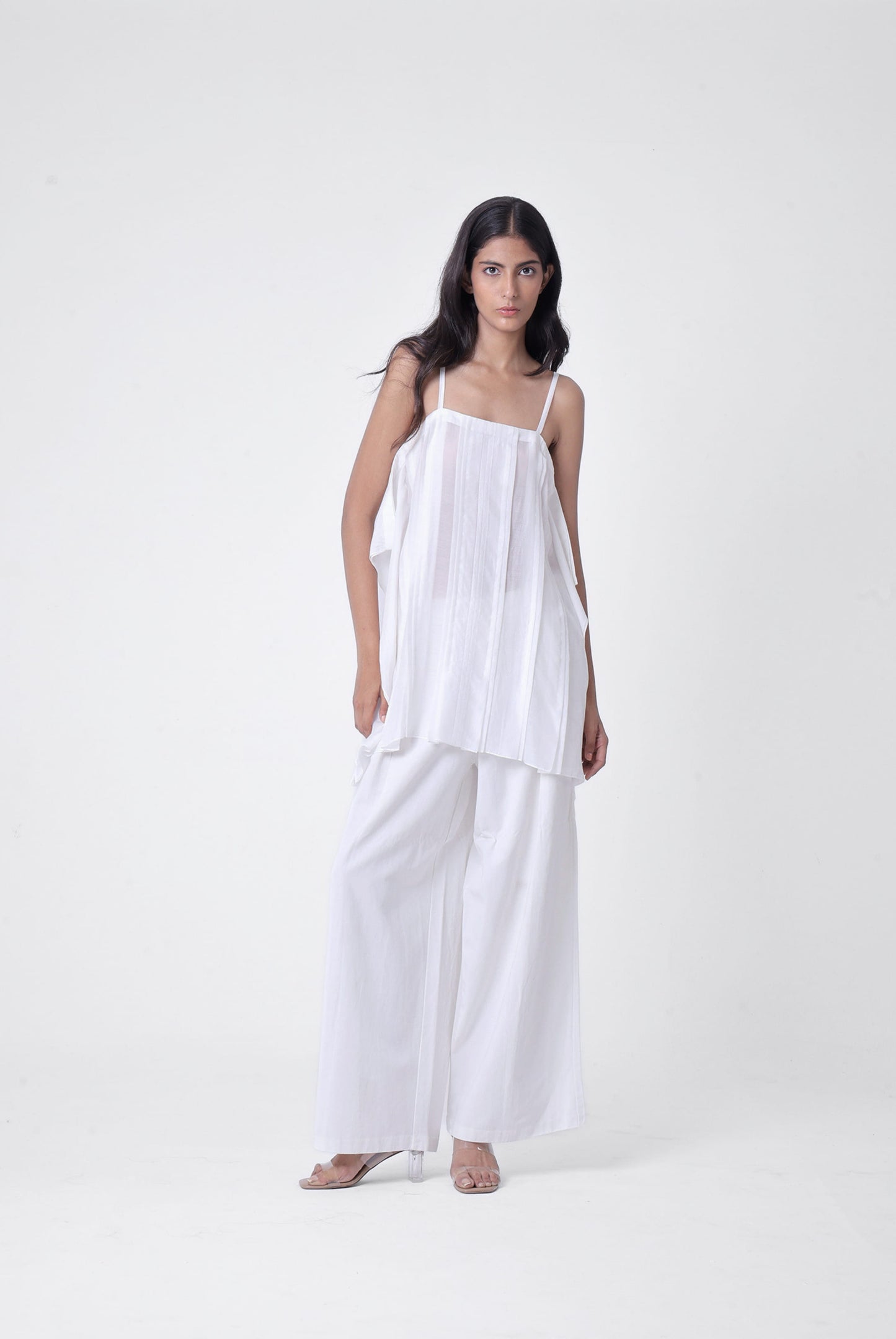 Pleated Cascade Top