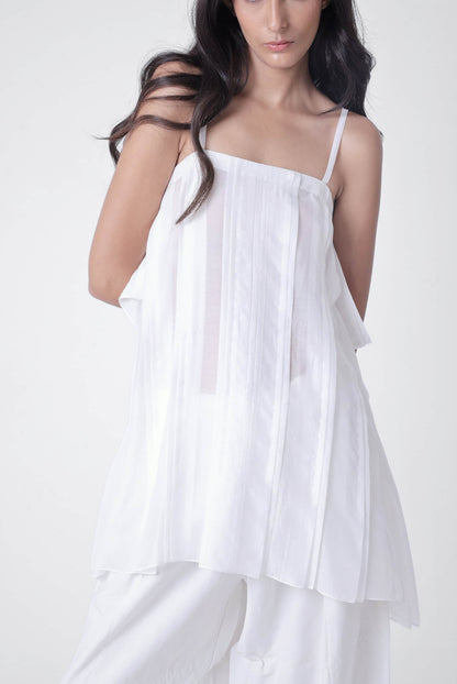 Pleated Cascade Top