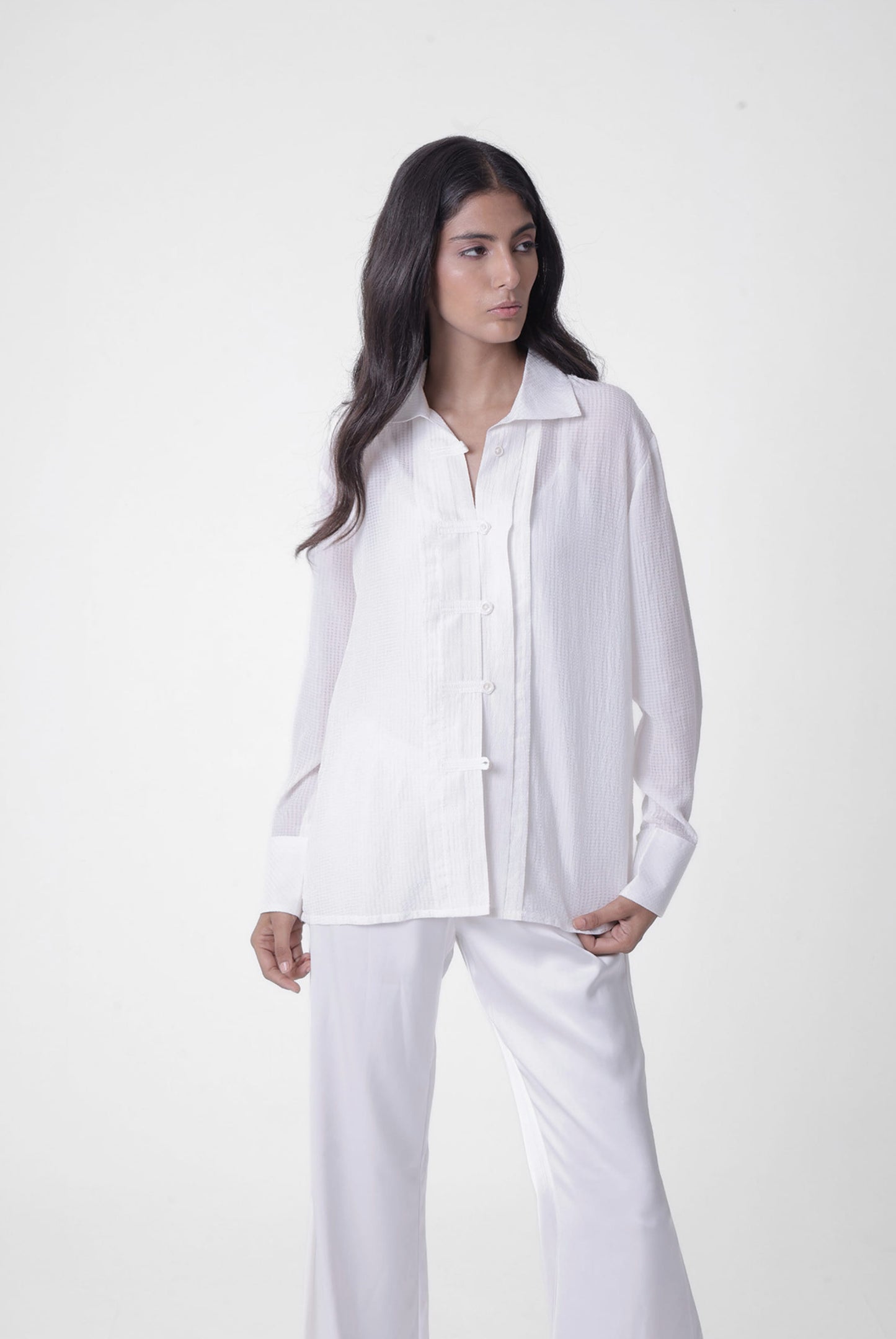 Pleated Placket Shirt