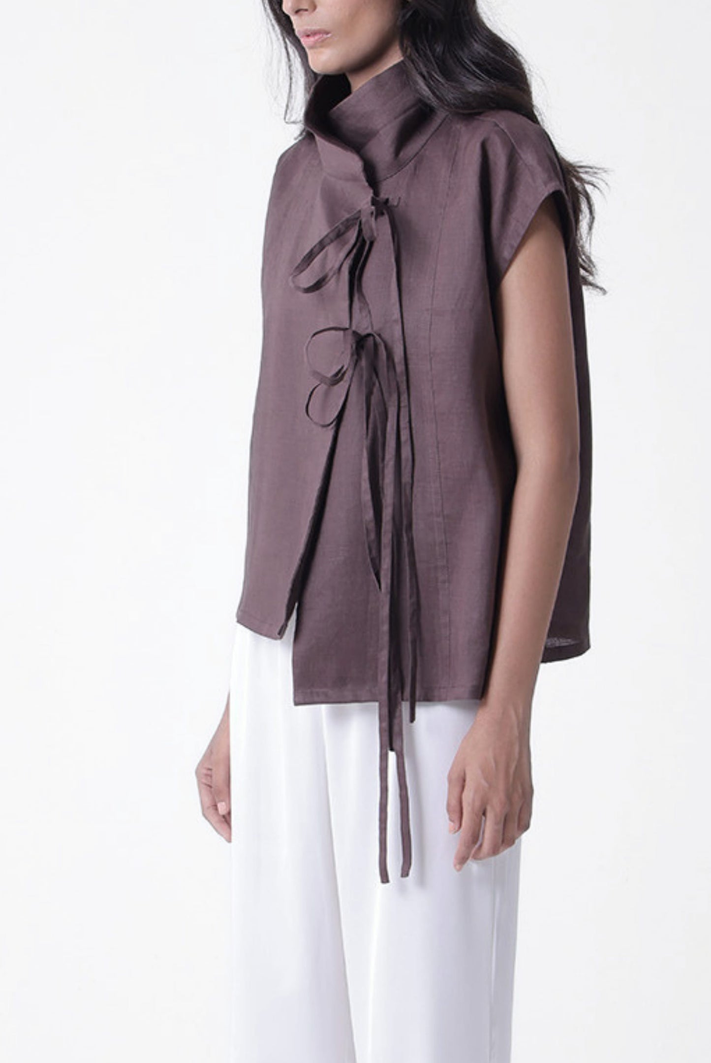 High Neck Tie-up