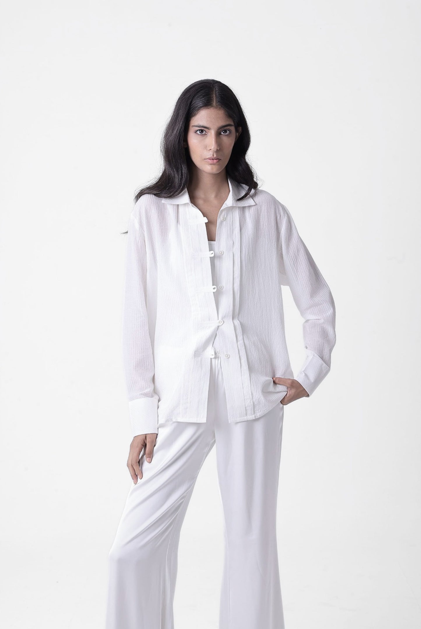 Pleated Placket Shirt