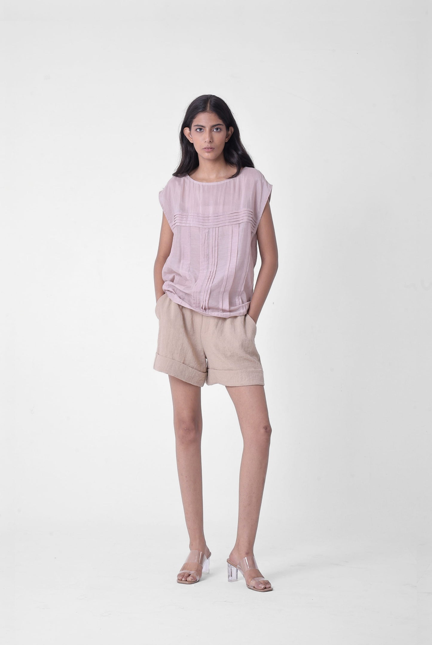 Multi Directional Pin Tuck Top