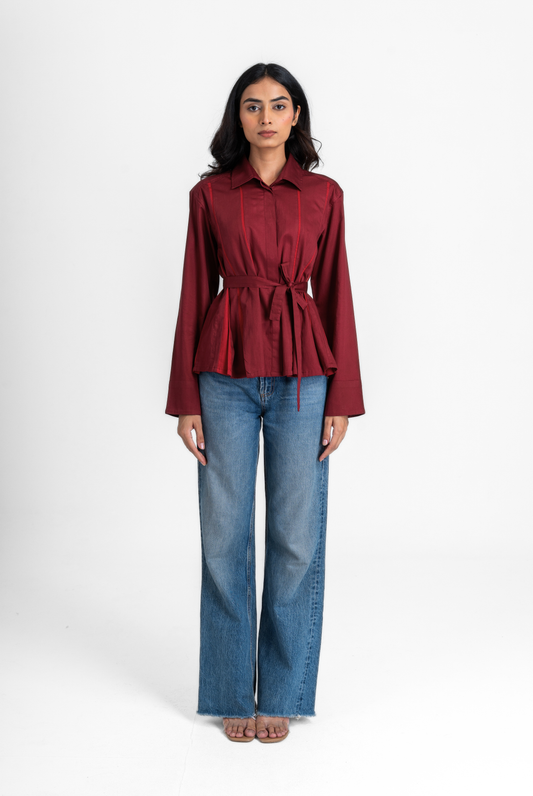 Open Pleat Shirt