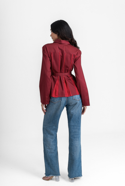 Open Pleat Shirt
