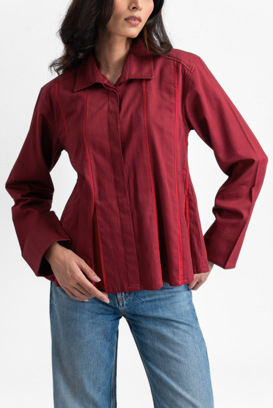 Open Pleat Shirt