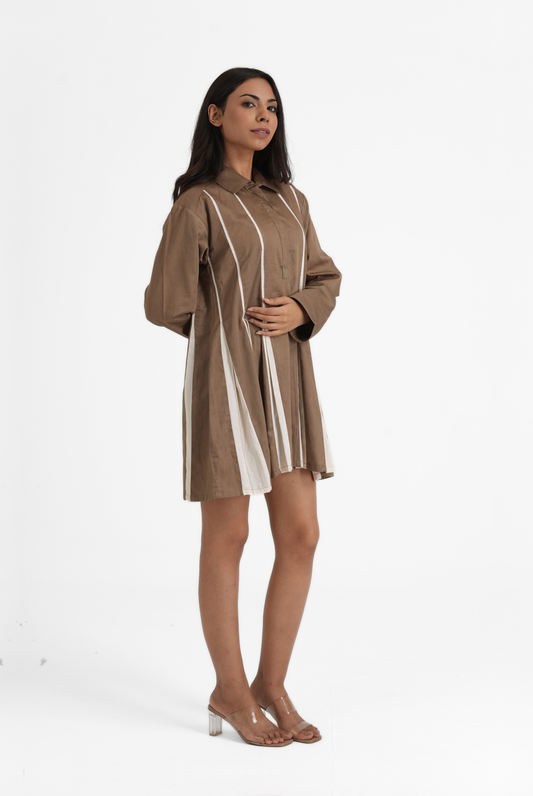 Open Pleat Dress