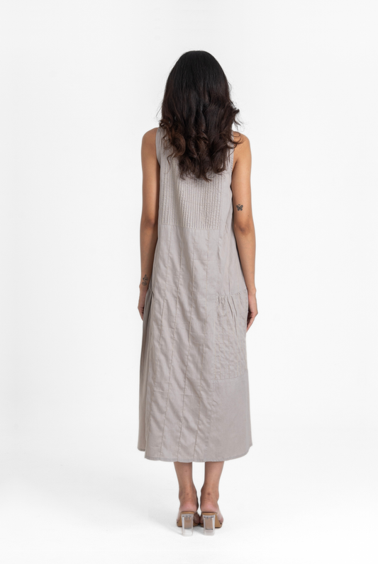 Pin tuck Gathered Dress