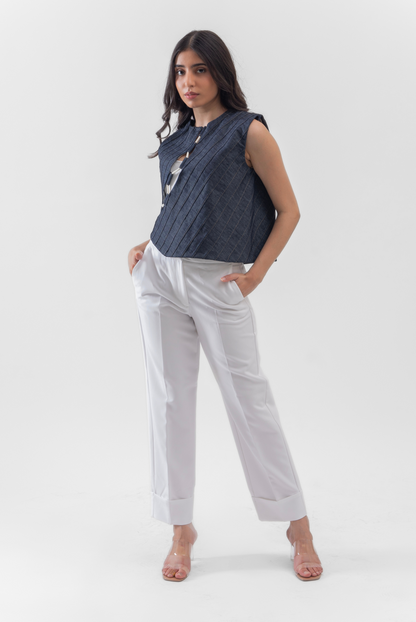 Corded Denim Vest