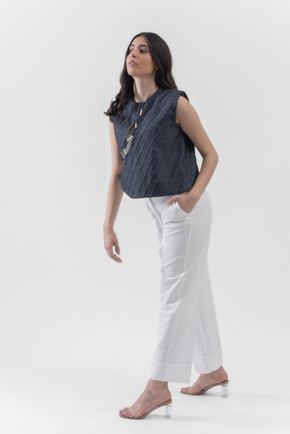 Corded Denim Vest